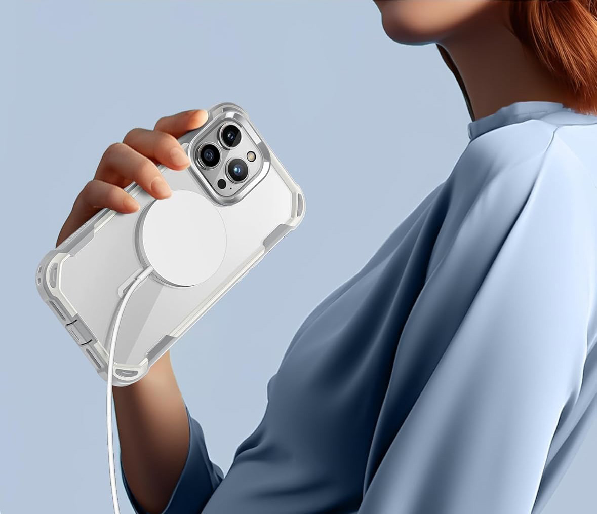 Etui Supcase i-Blason Ares Mag z MagSafe do iPhone 15 Pro, białe